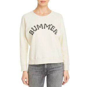 MOTHER The Square Bummer Sweatshirt Crewneck Pullover Ivory‎ Cream Size Small